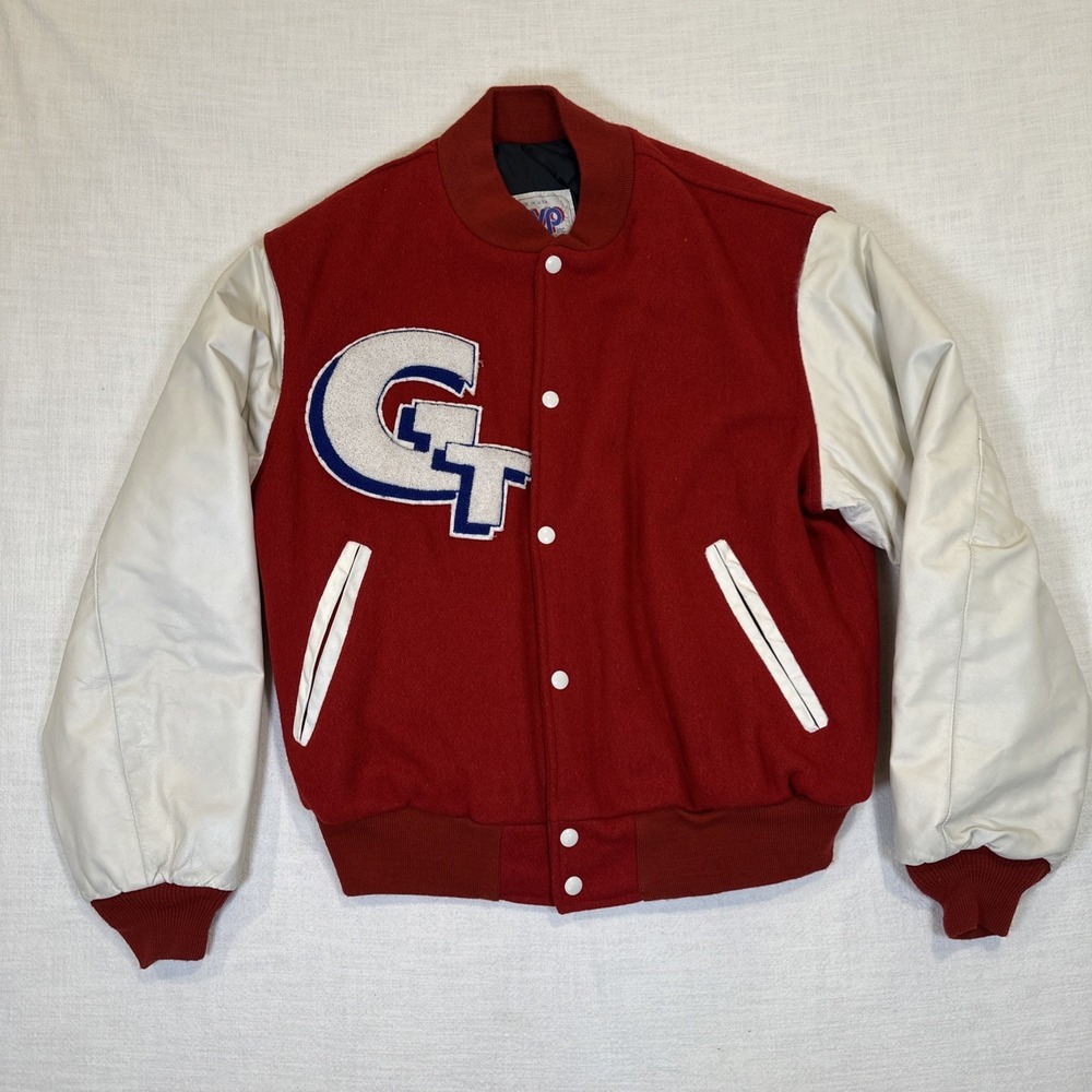 Vintage Disney Goof Troop Music Video Letterman Jacket Wool Leather L Rare